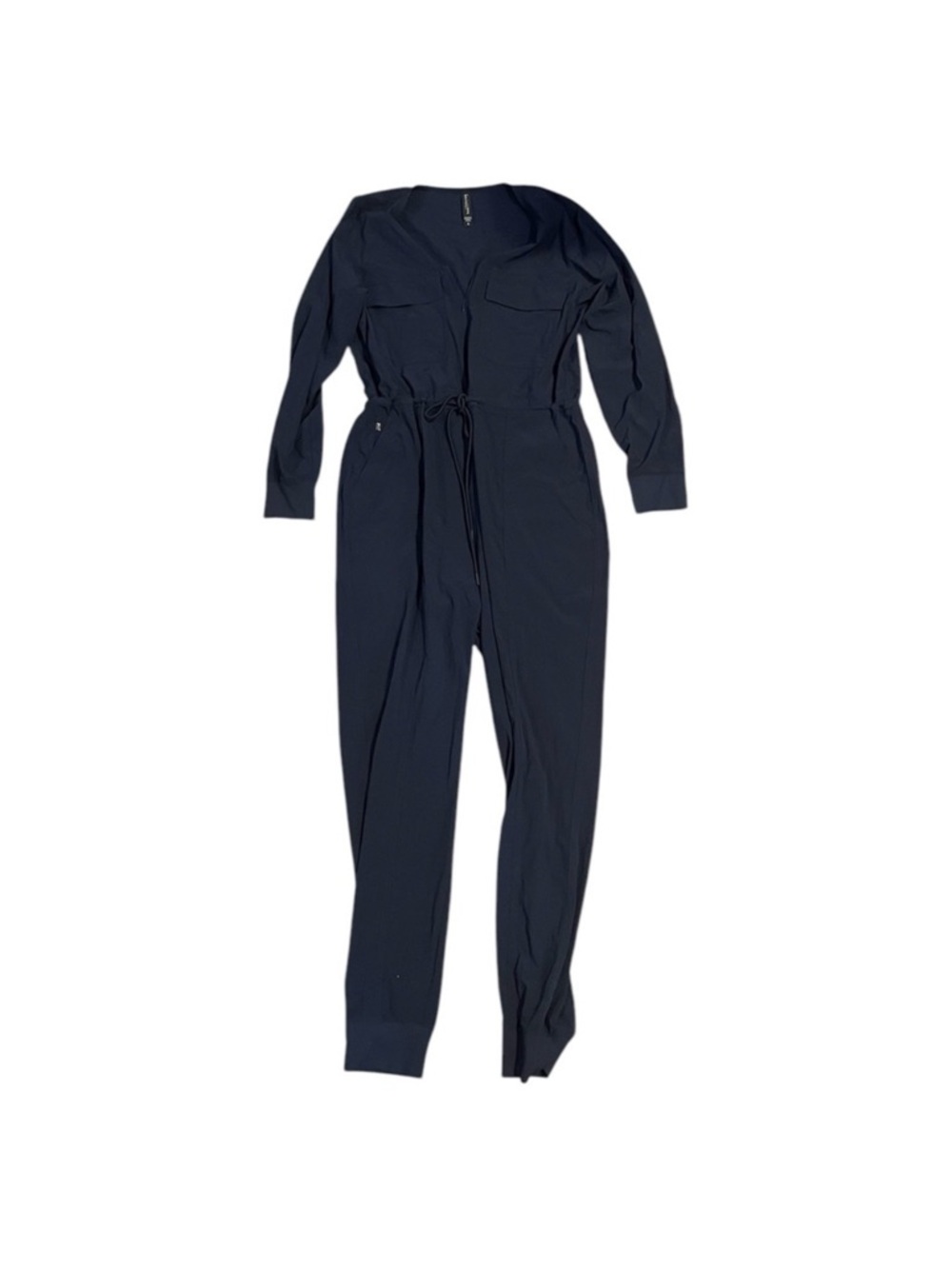 Athleta Navy Long-Sleeve Drawstring Zuma Jumpsuit - WORN ONCE MINT CONDITION - Picture 3 of 5